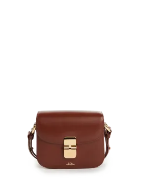 A.P.C.  Grace mini leather bag - Brown