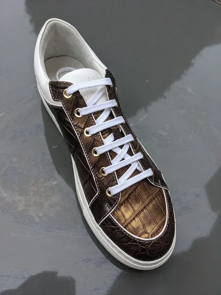 Ascot Sneakers - Bronze Alligator - EU 43/ UK 9/ US 10