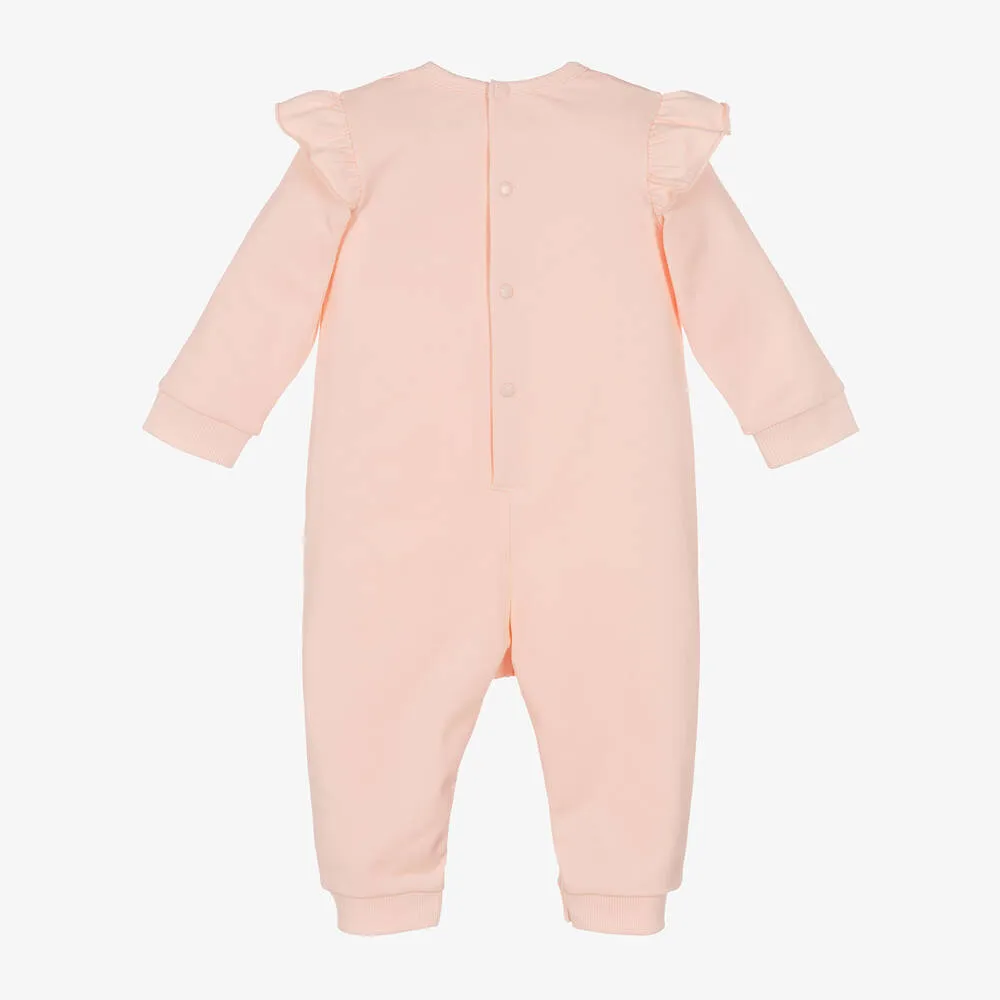 Baby Girls Pink Organic Cotton Romper