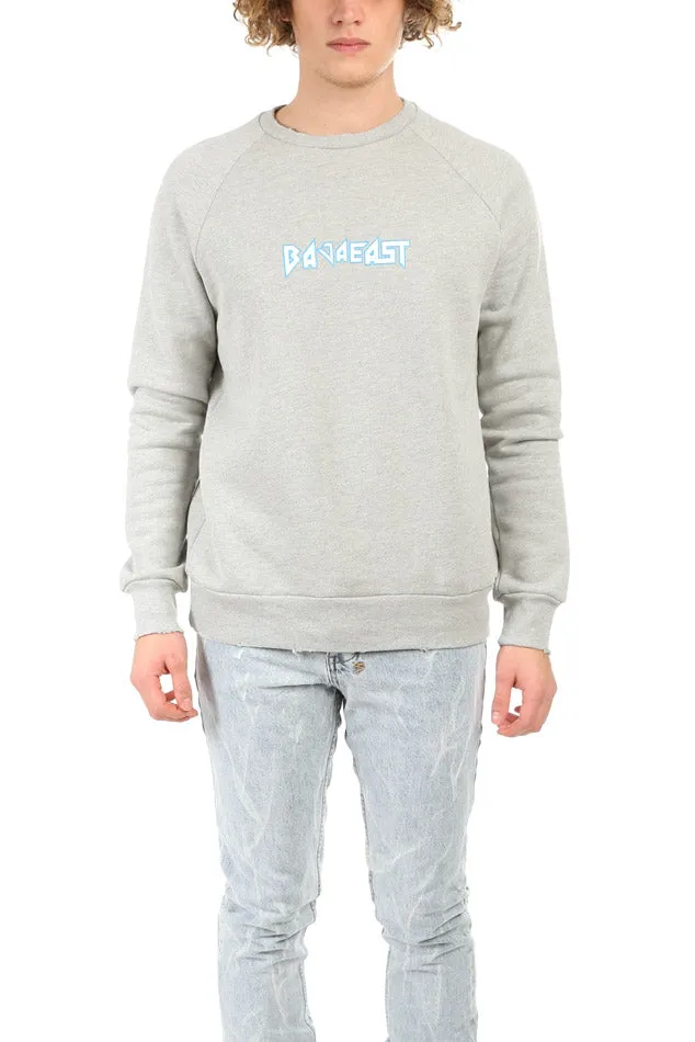 Baja East Metal Fleece Raglan Crew