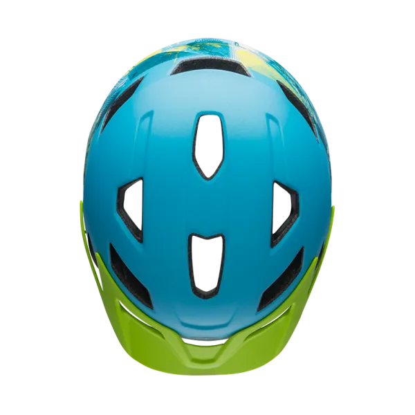 Bell Sidetrack Youth Helmet - Gnarly-Matt Bright Blue-Bright Green - 2020