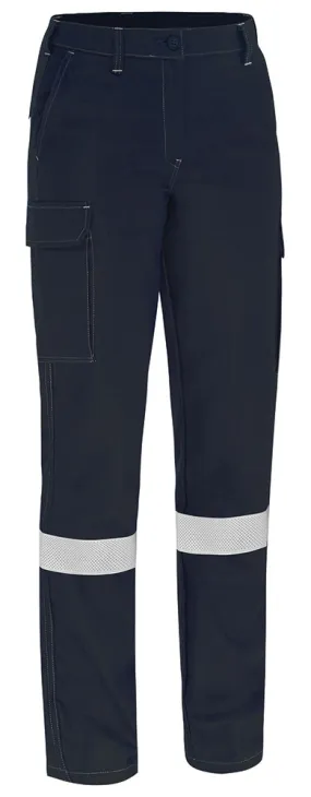 Bisley Workwear BPCL8580T Apex 240 - Women's Taped FR PPE2 - Ripstop Cargo Pant - Navy - 6