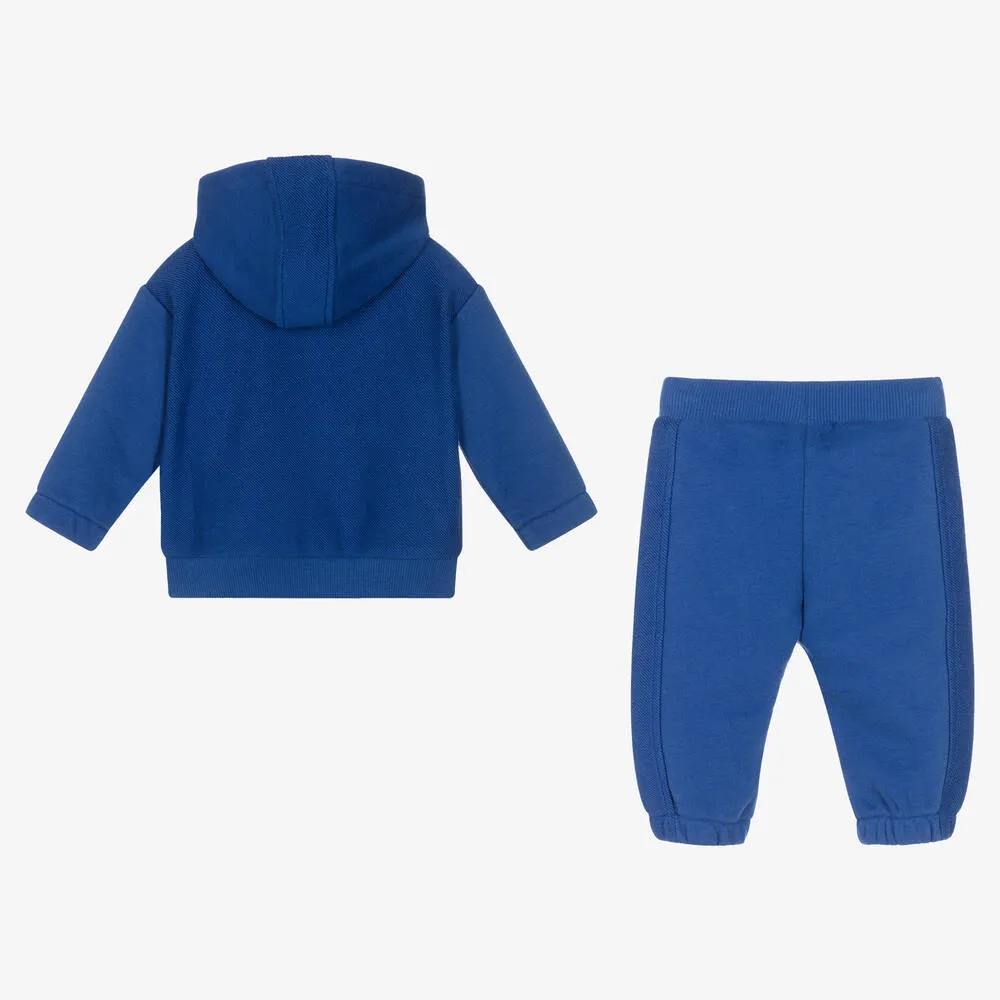 Boys Blue Cotton Tracksuit