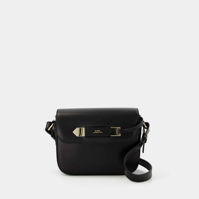 Charlotte Small Hobo Bag - A.P.C. - Black - Leather