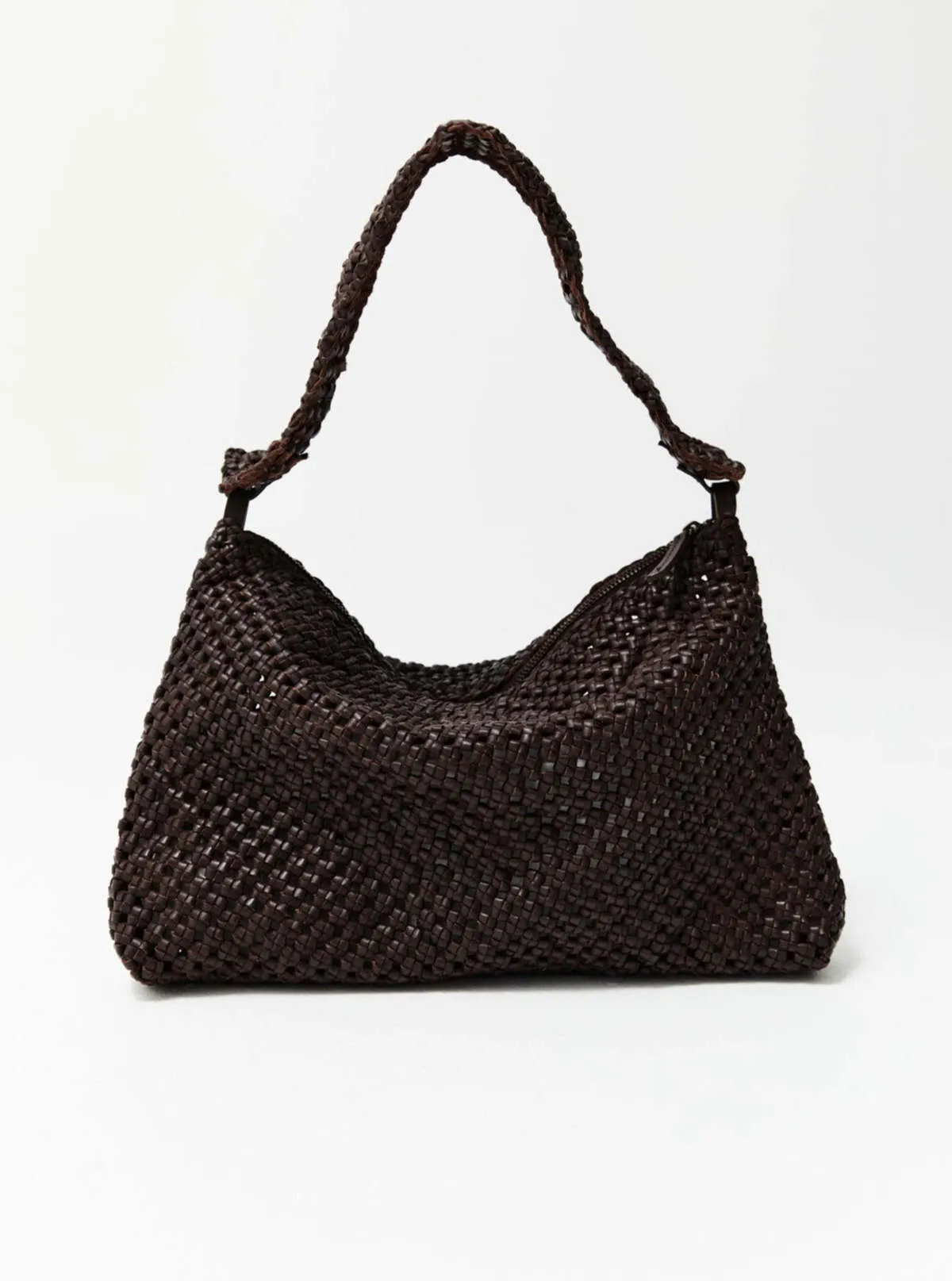 Chocolate Macrame Shoulder Bag - black