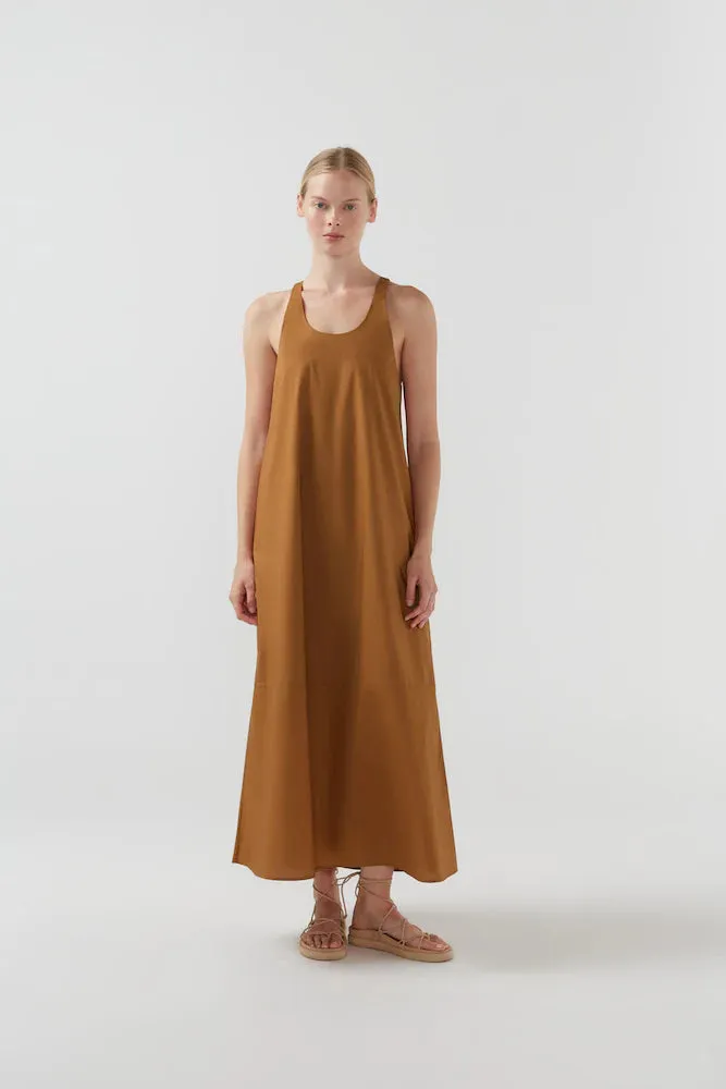 Collins Dress Camel-          -        