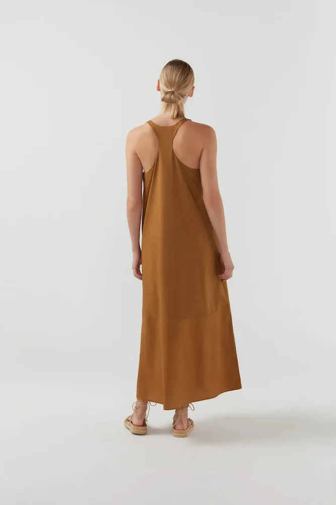 Collins Dress Camel-          -        