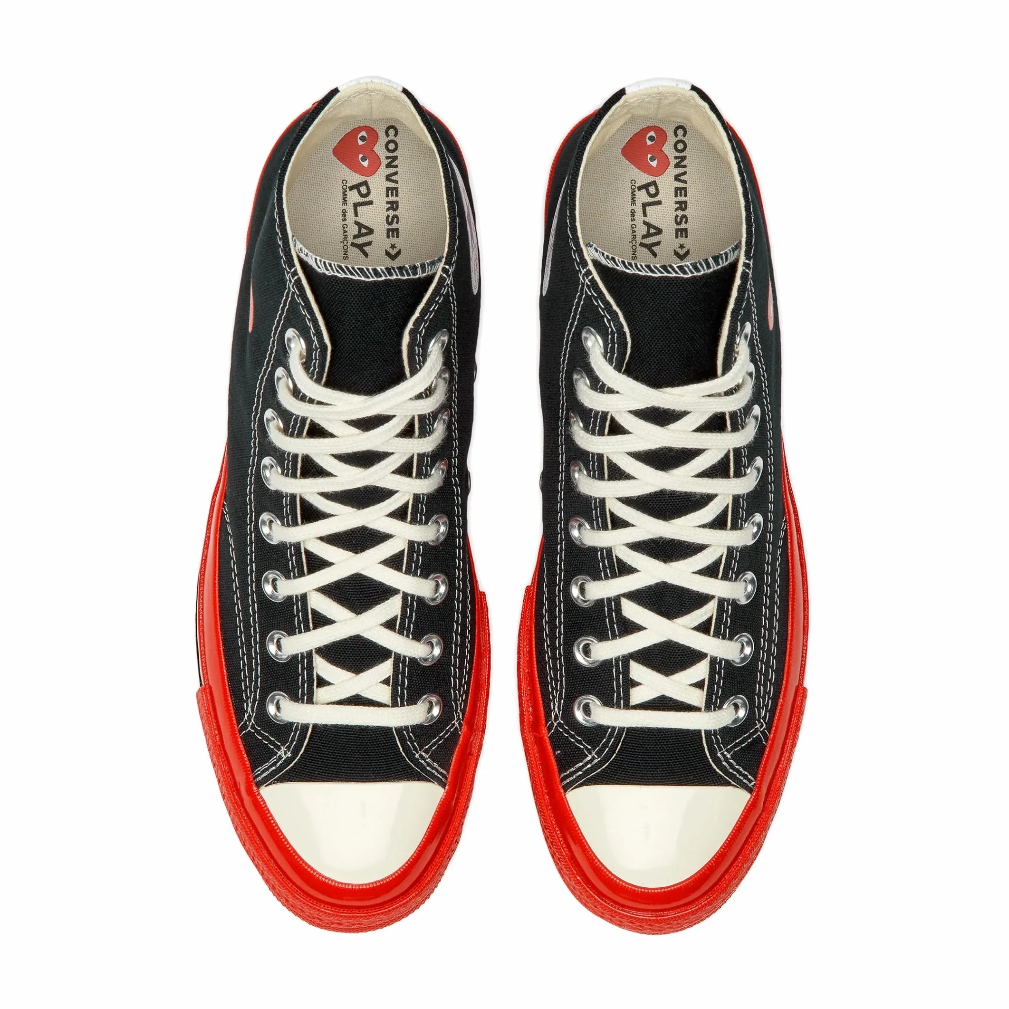 Comme des Garons PLAY Converse Chuck '70 Red Sole Hi (Black) P1K124