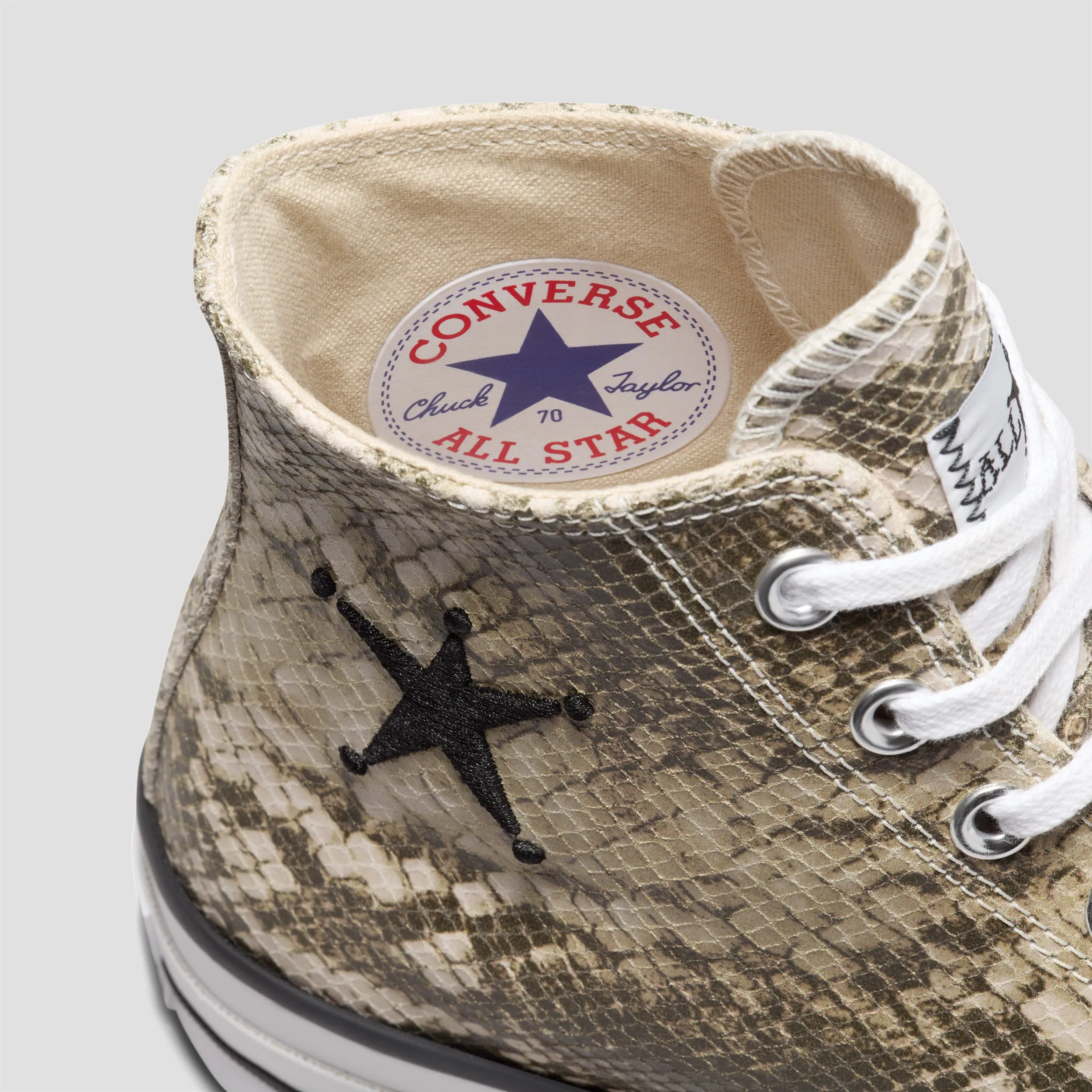 Converse Cons x Stussy Chuck 70 Hi Grey / Black / Egret