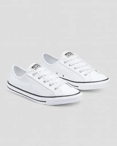 CONVERSE WOMENS CT ALL STAR DAINTY LOW - WHITE/BLACK/WHITE