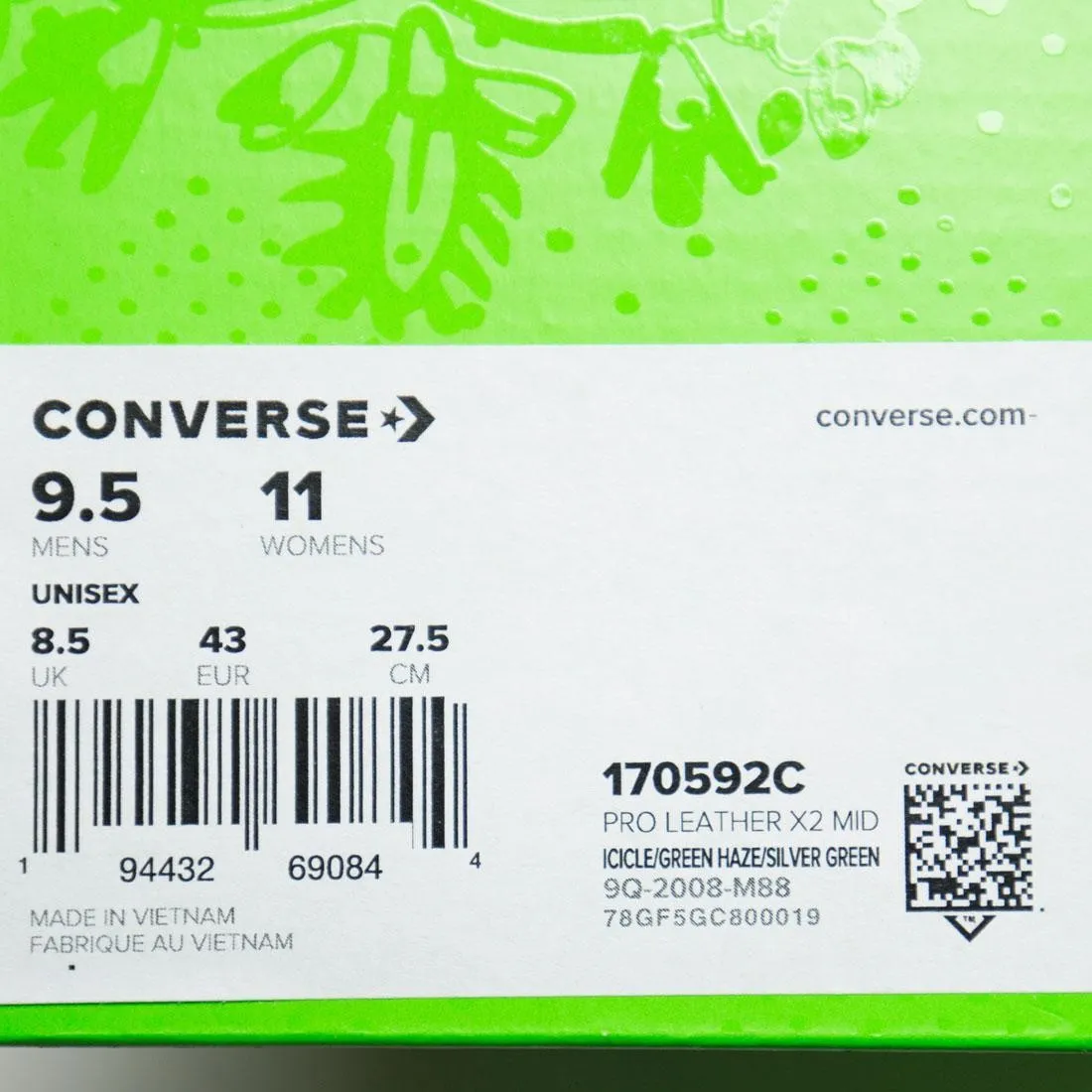 Converse x Paria Farzaneh Men Pro Leather X2 Mid (white / icicle / green haze)