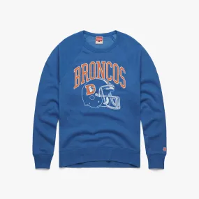 Denver Broncos Helmet Retro Crewneck