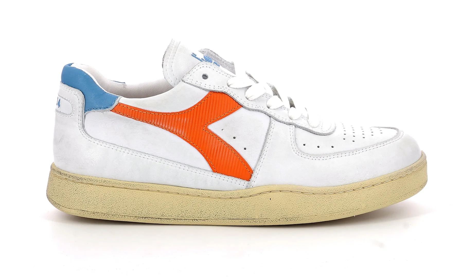 Diadora - Sneakers Bas - Basket Low Used - White/Orange Peel