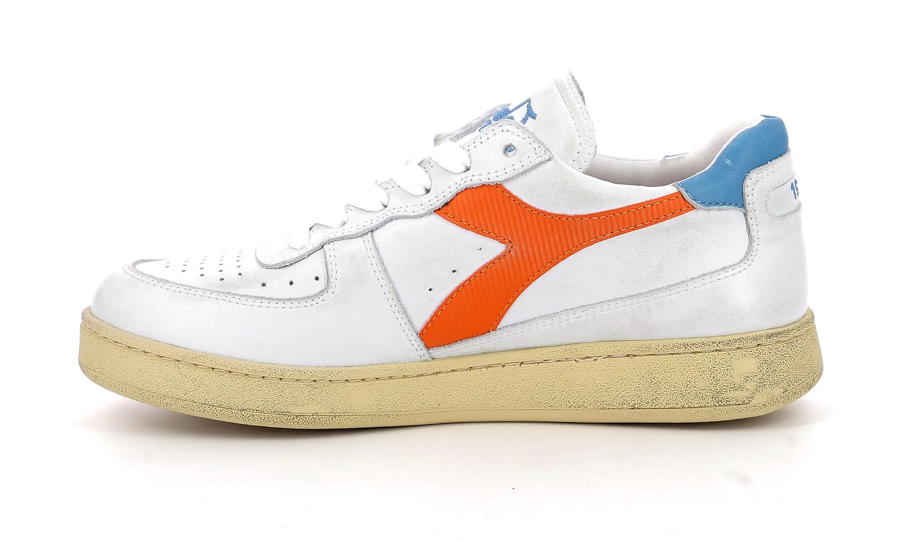 Diadora - Sneakers Bas - Basket Low Used - White/Orange Peel