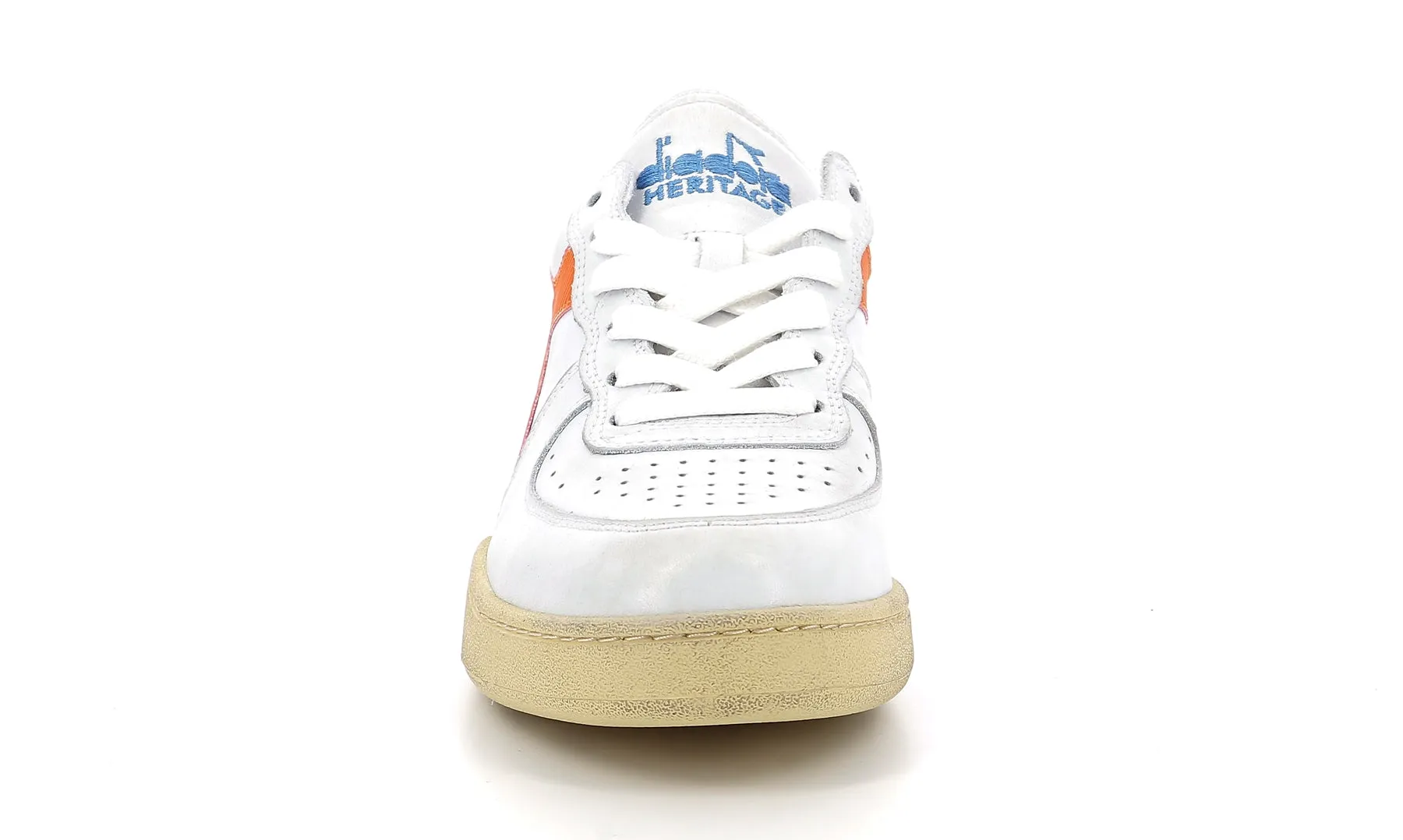 Diadora - Sneakers Bas - Basket Low Used - White/Orange Peel