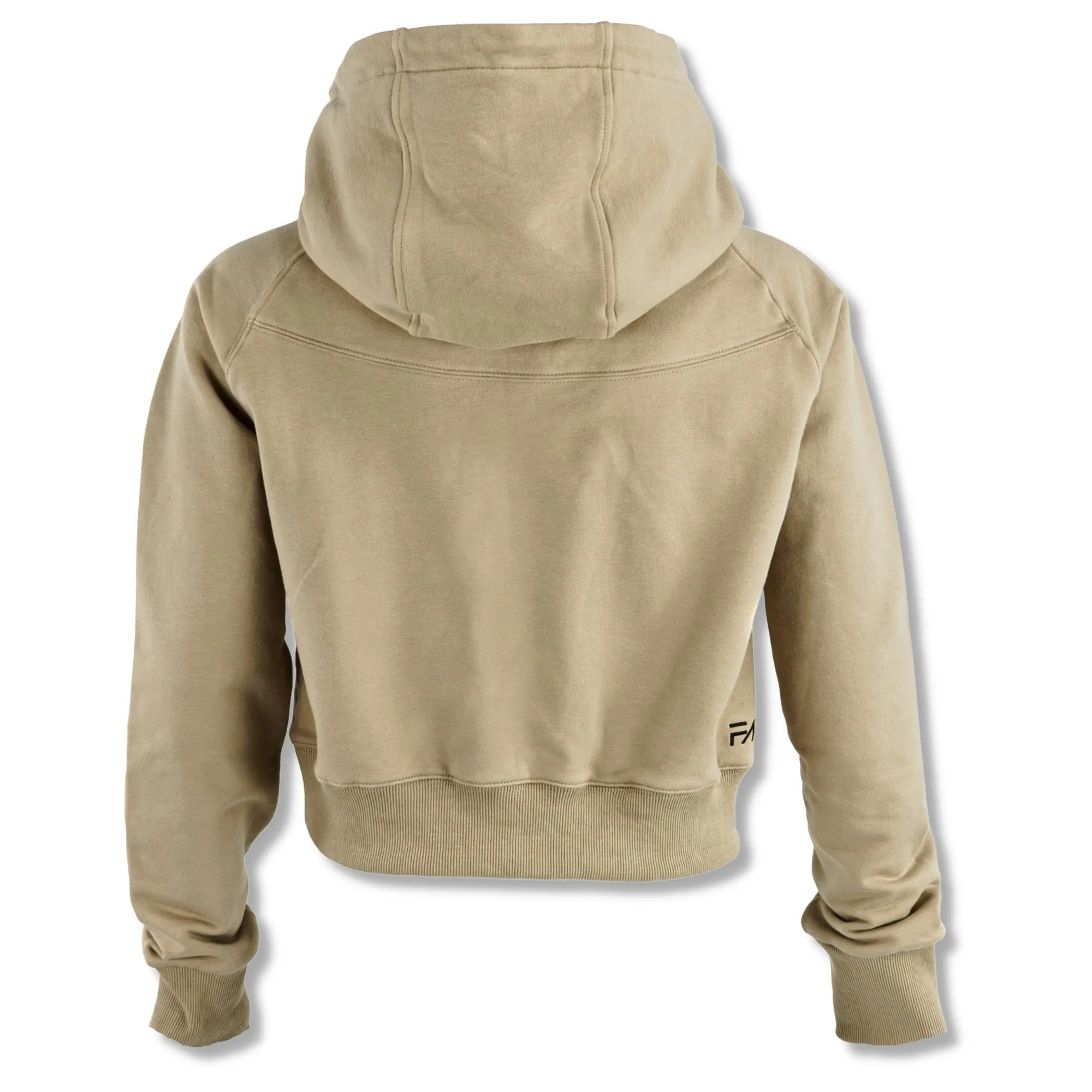 Foundation Crop Hoodie Tan