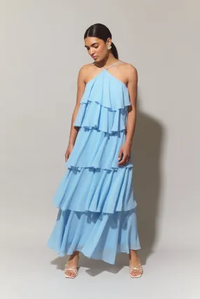 Frill maxi dress