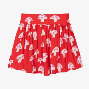 Girls Red Mushroom Skirt