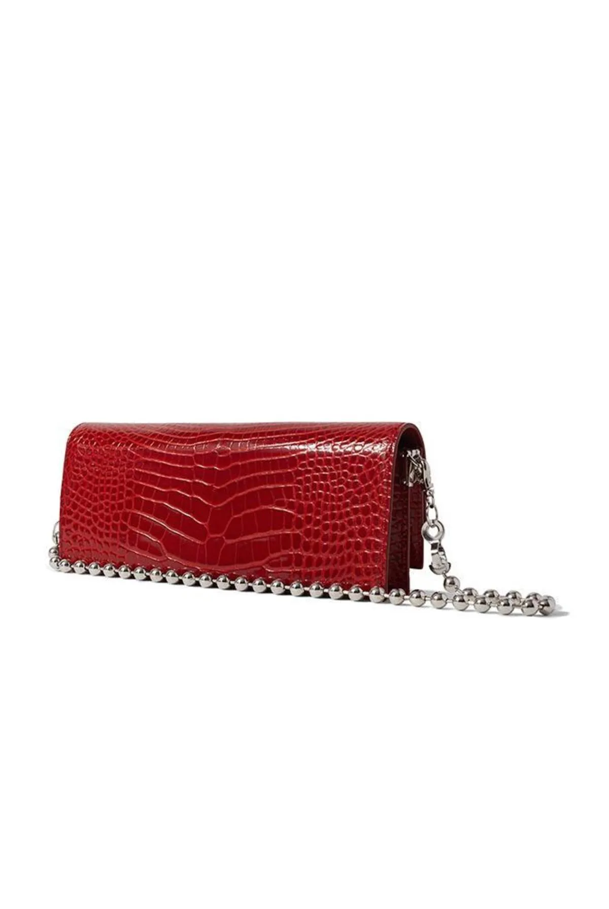 Hanwen Naomi Croc Slim Shoulder Bag - Red 