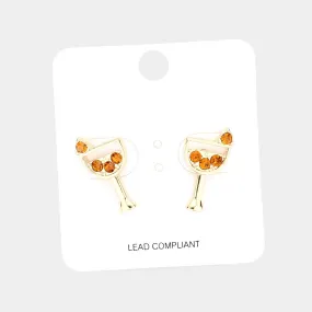 iLLASPARKZ Stone Embellished Cocktail Stud Earrings