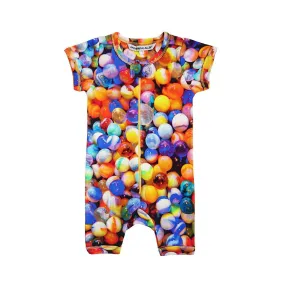 INCHWORM ALLEY MARBLE SHORTS ROMPER