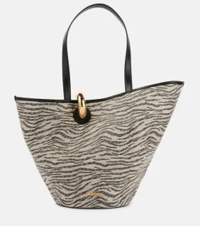 Jacquemus Le Bambola leather-trimmed basket bag