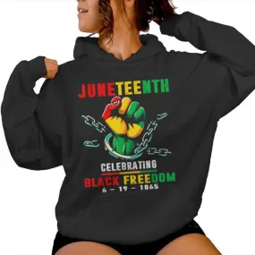 Junenth Celebrate Black Freedom Day 1865 Women Hoodie