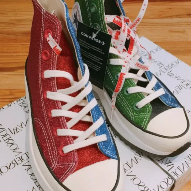 JW anderson X Converse Hike Star Glitter pack Multi Size...