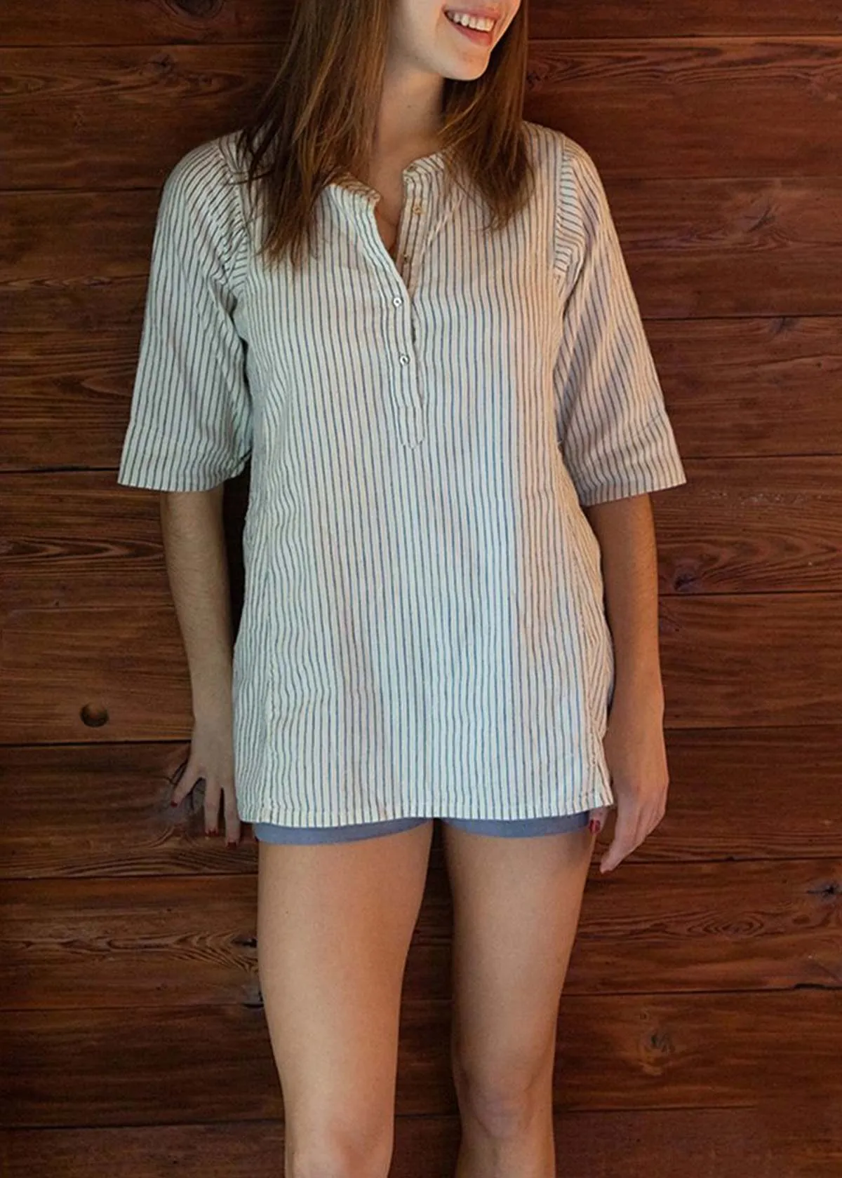 Kala Tunic - Blue Stripe