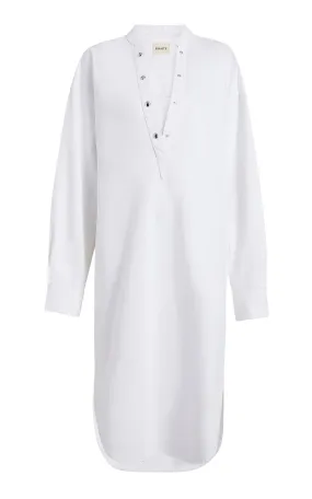 Khaite Seffi Oversized Cotton Tunic Midi Dress