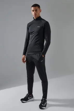 Man Active Gym 1/4 Zip Tracksuit