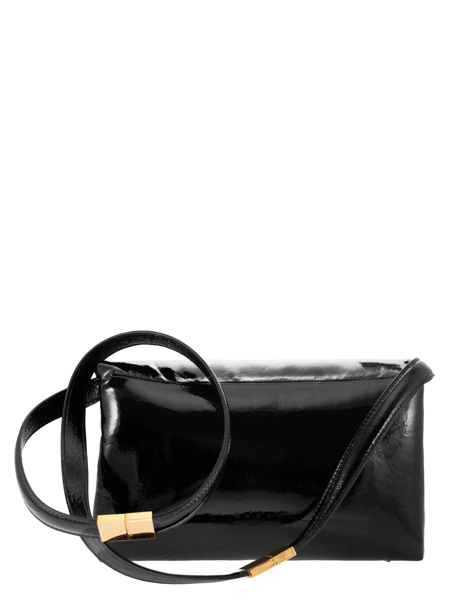 Marni    Marni Prisma Patent Leather Shoulder Bag