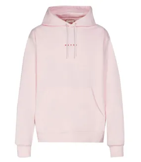 MARNIPINK BIO COTTON HOODIE WITH MARNI PRINT