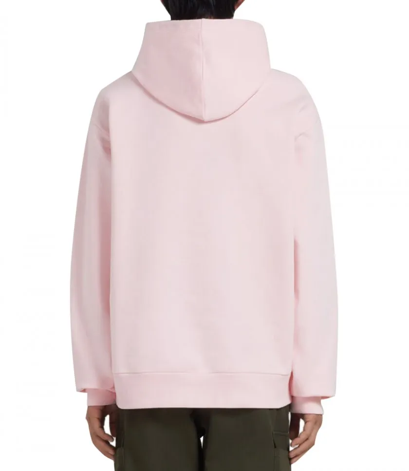 MARNIPINK BIO COTTON HOODIE WITH MARNI PRINT