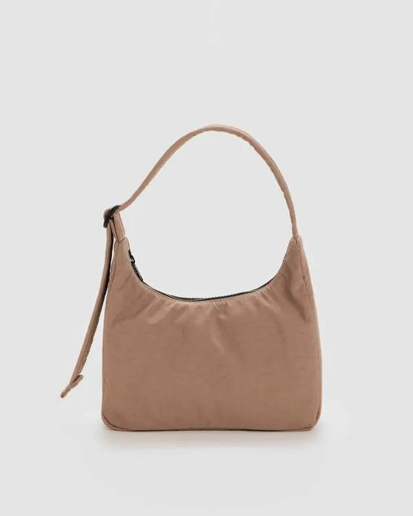 Mini Nylon Shoulder Bag - Cocoa