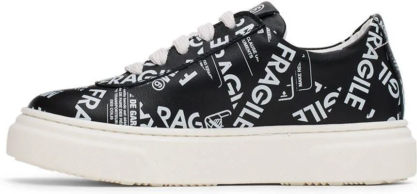 MM6 Maison Margiela Kids Black All Over Logo Sneakers