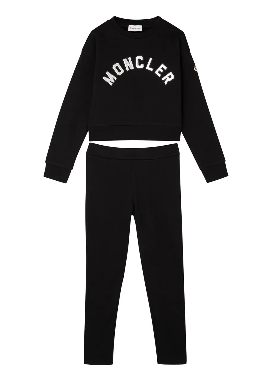 MONCLER KIDS Logo cotton tracksuit (8-10 years) -                         -                     -                