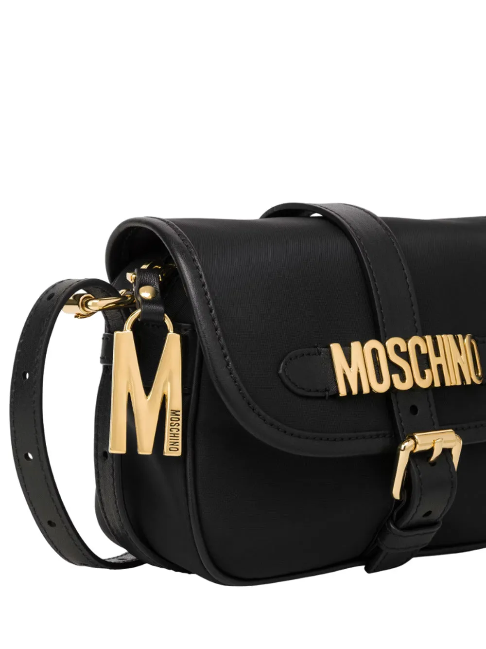 Moschino    Moschino Lettering Logo Nylon Shoulder Bag