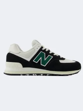 New Balance 574 Men Lifestyle Shoes Black/White/Green