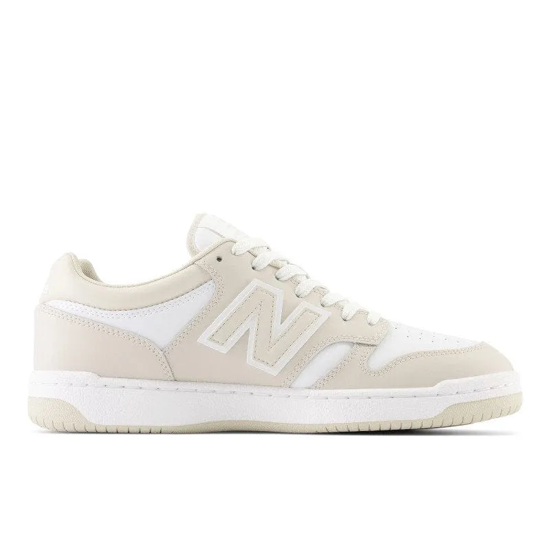 New Balance Unisex 480 Sneakers- Cream with White