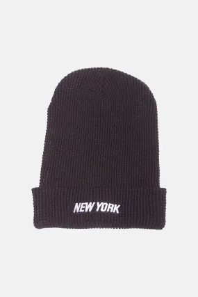 New York Waffle Beanie Black