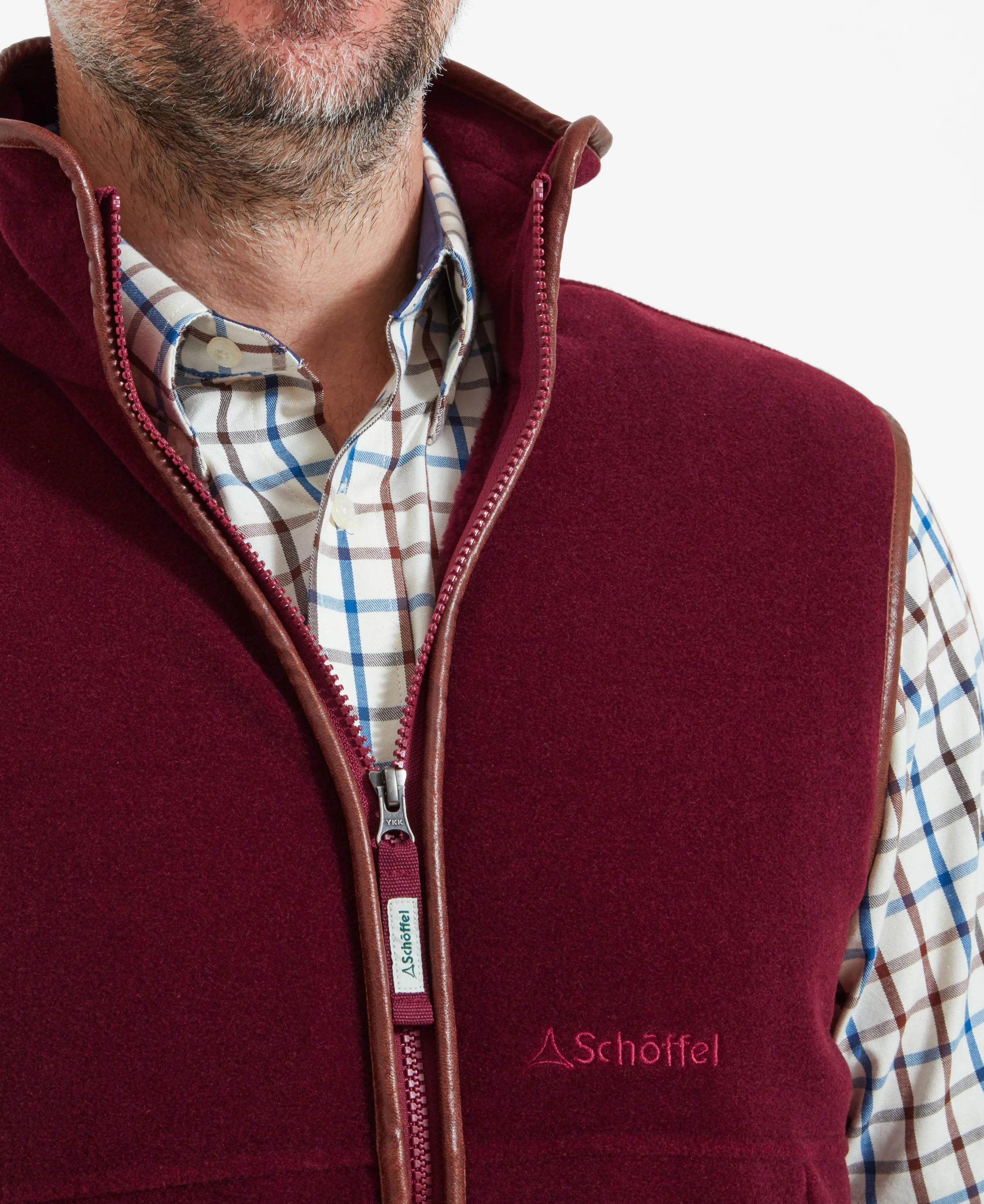 Oakham Fleece Gilet                             Claret