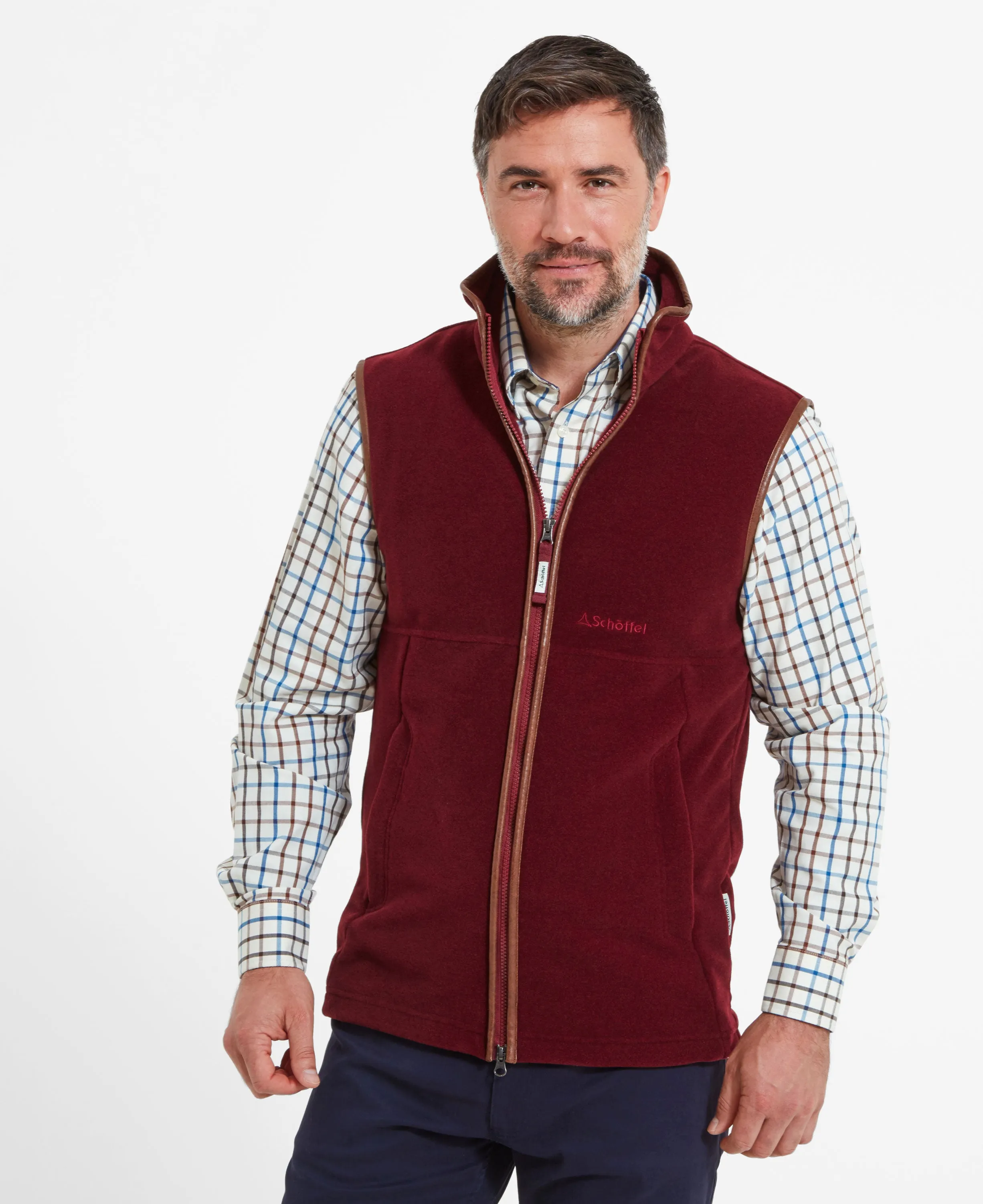 Oakham Fleece Gilet                             Claret