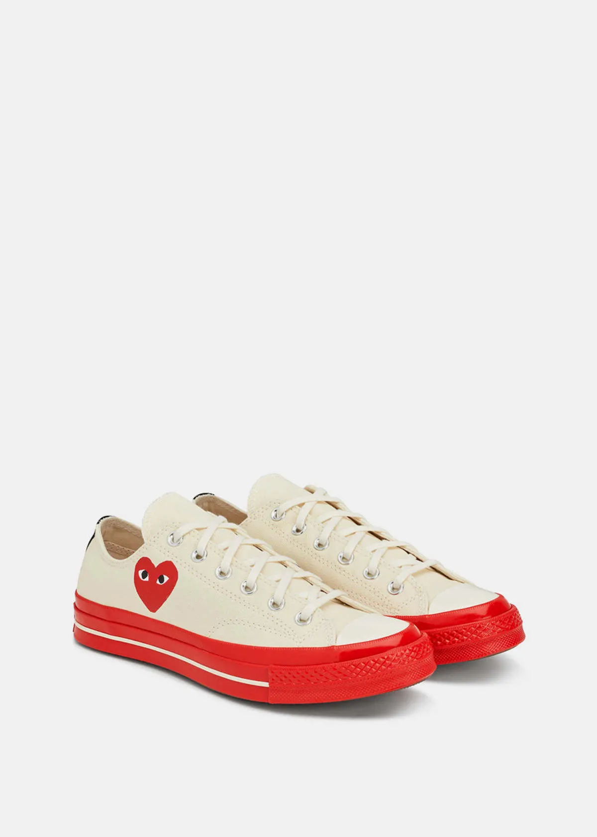 Off White & Red Converse Chuck 70 Sneakers - OFF WHITE