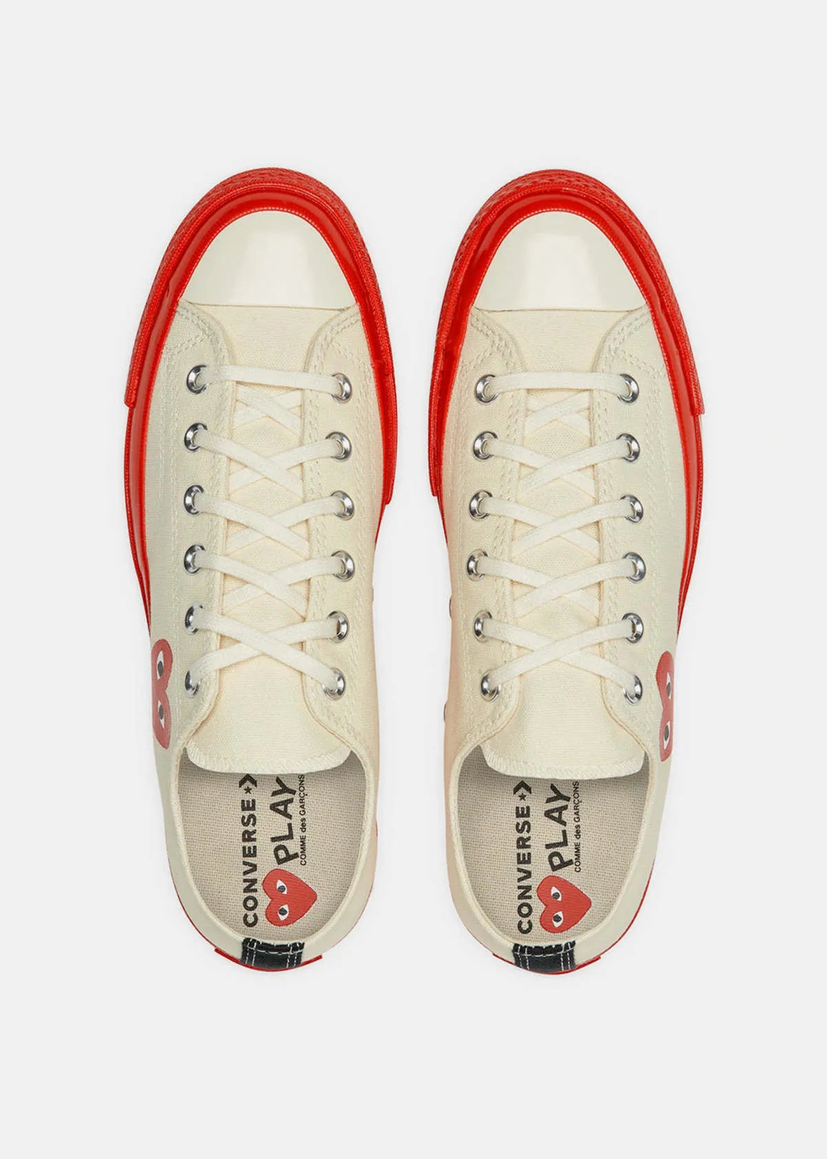 Off White & Red Converse Chuck 70 Sneakers - OFF WHITE