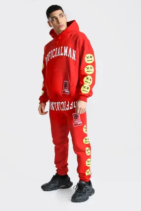 Official Man Spray Face Hooded Tracksuit