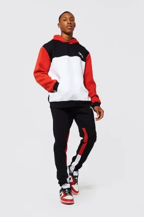 Oversized Ofcl Colour Block Hooded Tracksuit