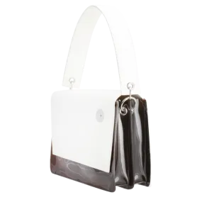 Pinch Shoulder Bag - White/Brown