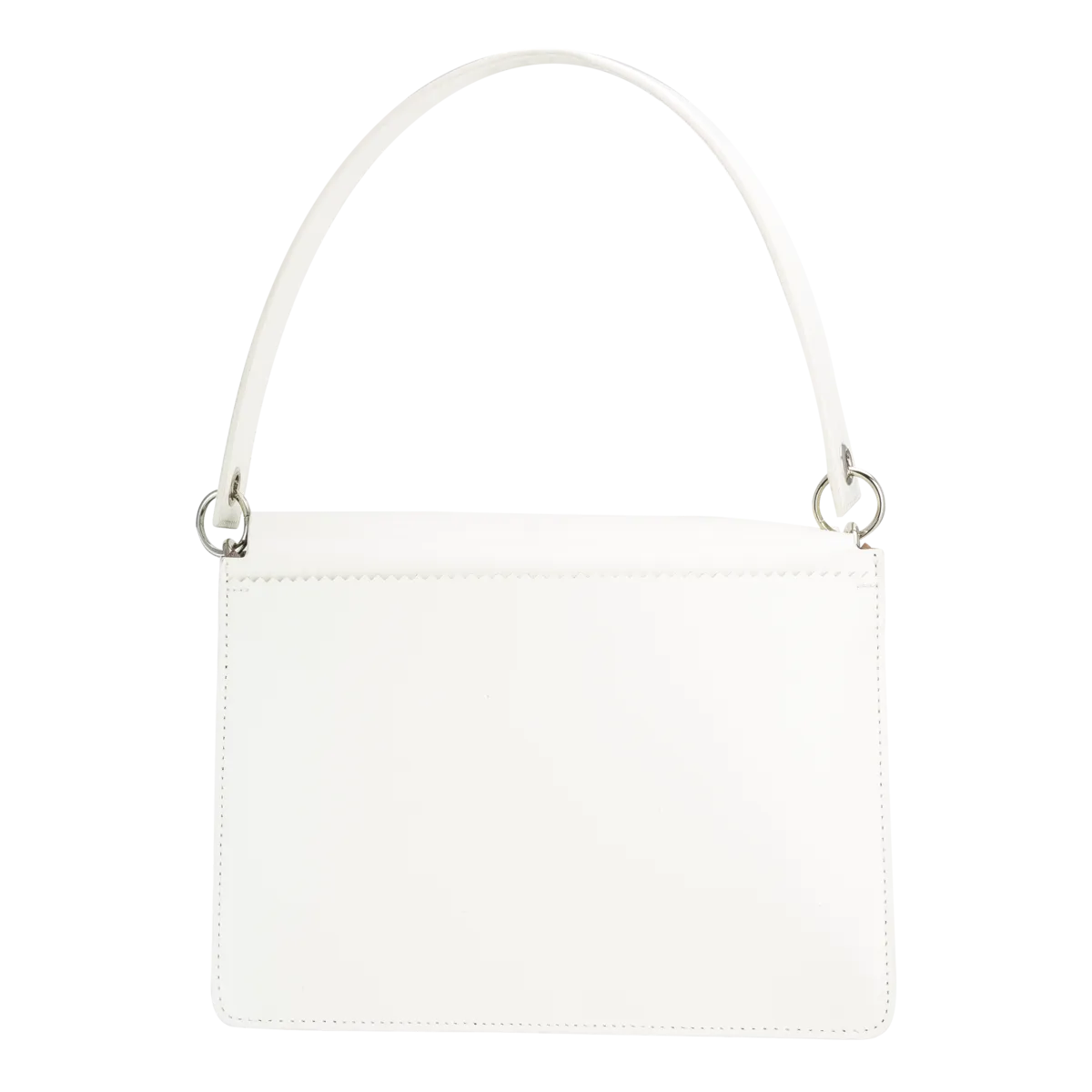 Pinch Shoulder Bag - White/Brown