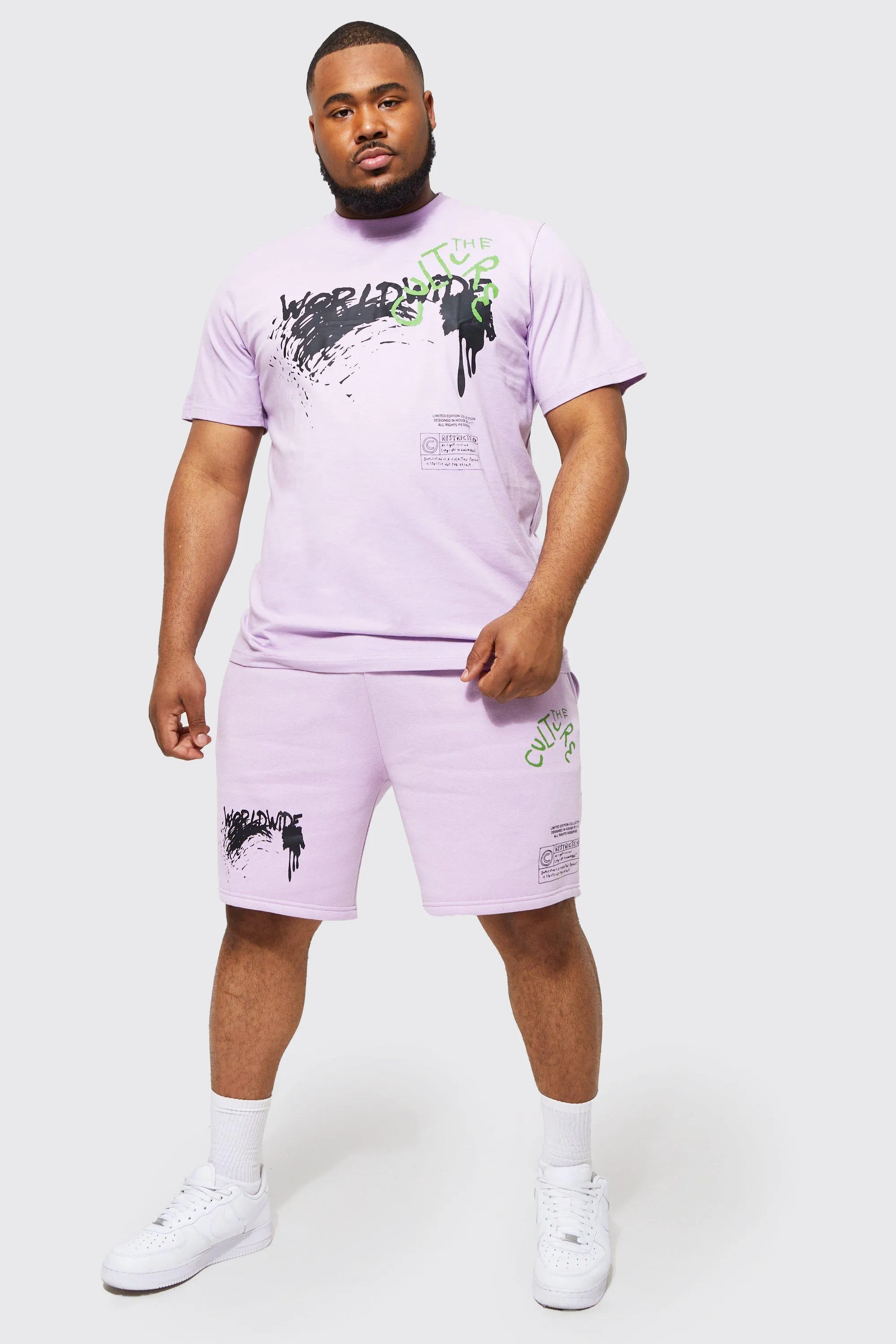 Plus Graffiti T-shirt Short Tracksuit